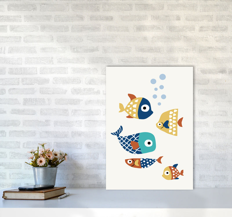Little Friends Childrens Nursery Art Print by Kubistika A2 Black Frame