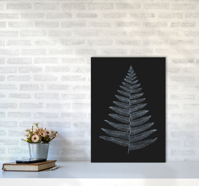 Botanica Minimalistica - BLEU Modern Art Print by Kubistika A2 Black Frame