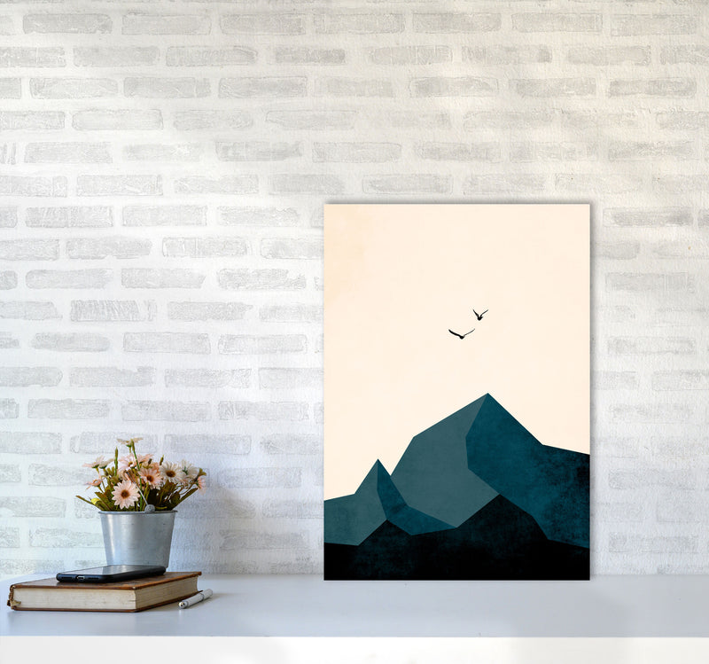 Zugspitze ZWEI Art Print by Kubistika A2 Black Frame