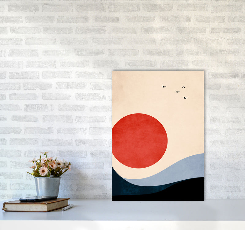 Seaside Memories Art Print by Kubistika A2 Black Frame