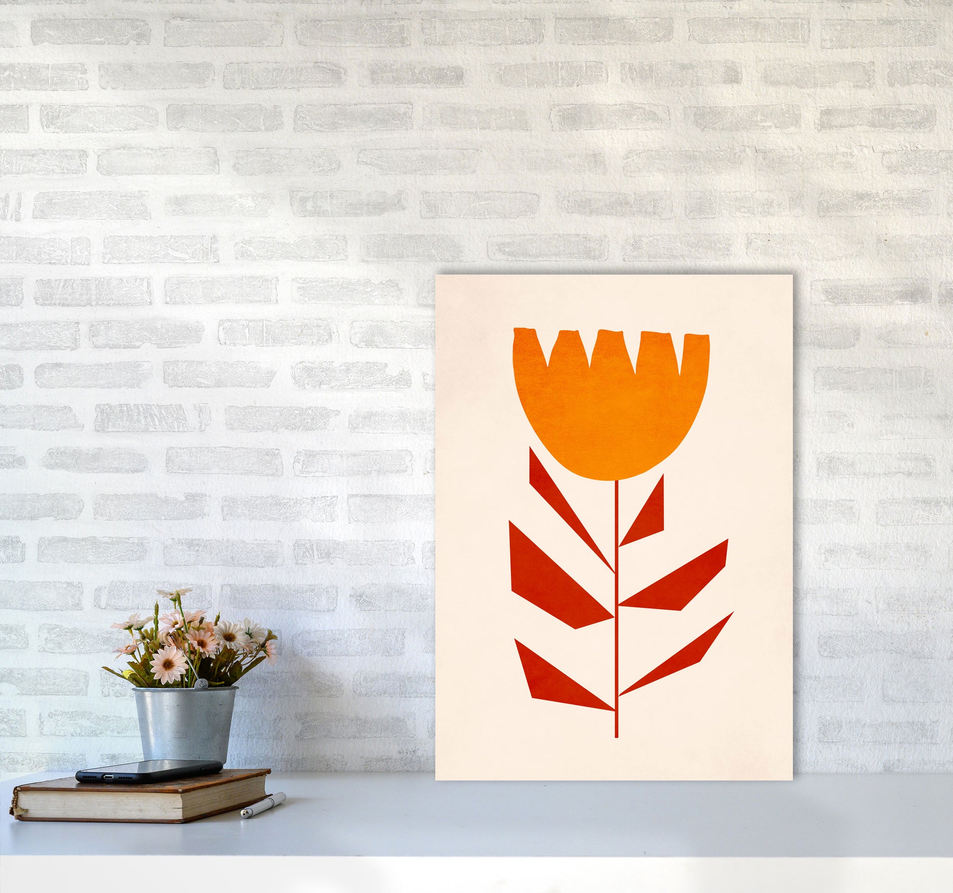 Ruby Tuesday Art Print by Kubistika A2 Black Frame