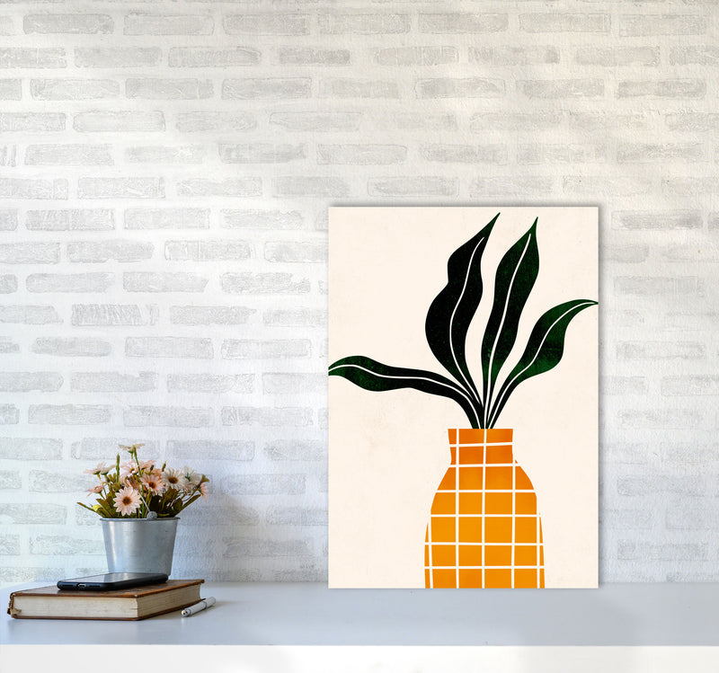 Peter, The Plant Art Print by Kubistika A2 Black Frame