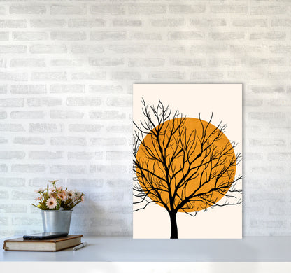 Hiding Sun Art Print by Kubistika A2 Black Frame