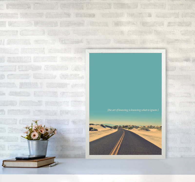 The Art Of Knowing Landscape Contemporary Art Print by Kubistika A2 Oak Frame