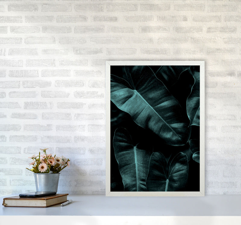 Dark Leafs Photography Art Print by Kubistika A2 Oak Frame