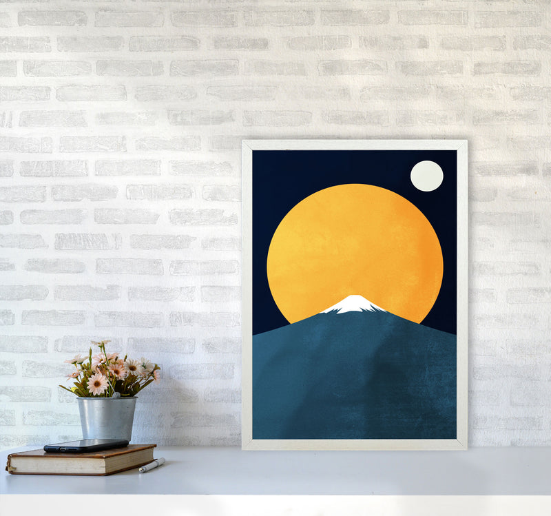 Himalaya Contemporary Art Print by Kubistika A2 Oak Frame