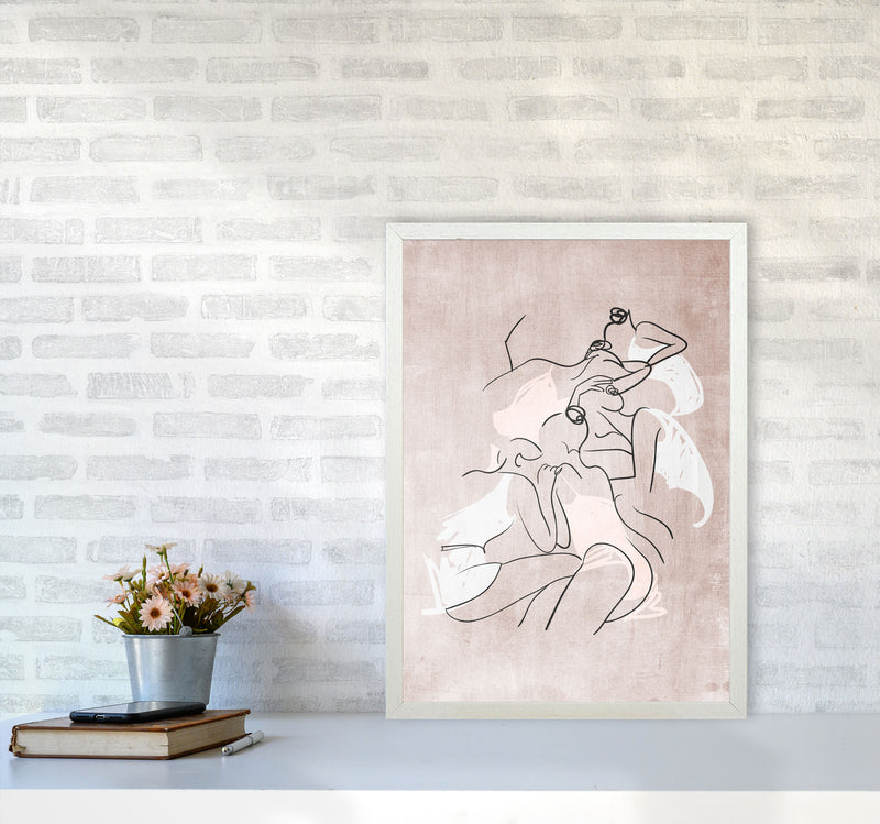 Les Femmes Fatales Contemporary Art Print by Kubistika A2 Oak Frame