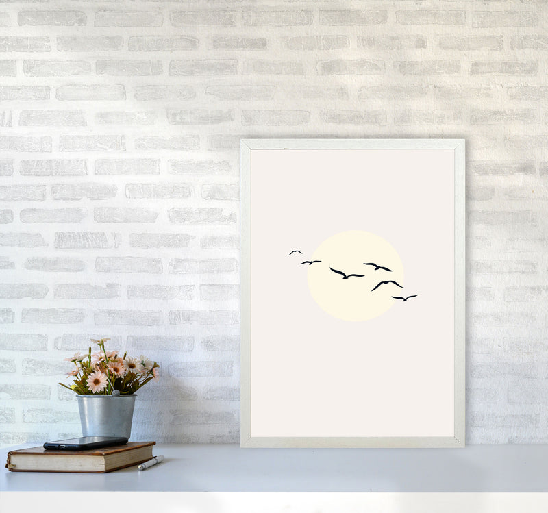 Adorable Skies Contemporary Art Print by Kubistika A2 Oak Frame