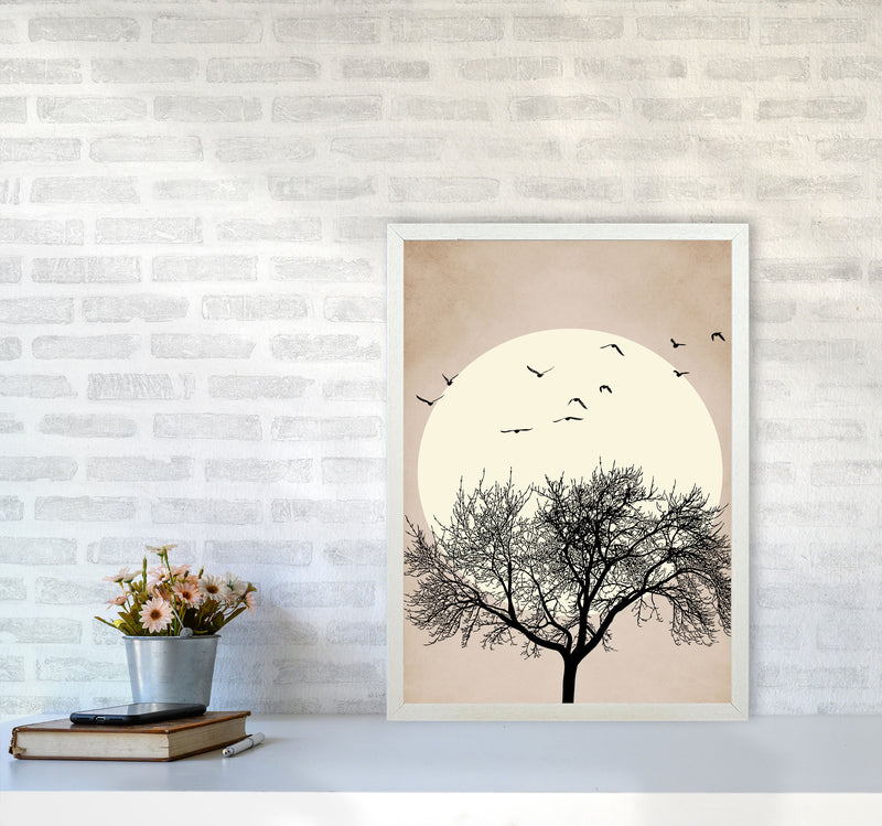 Dreamers - BRIGHT Contemporary Art Print by Kubistika A2 Oak Frame