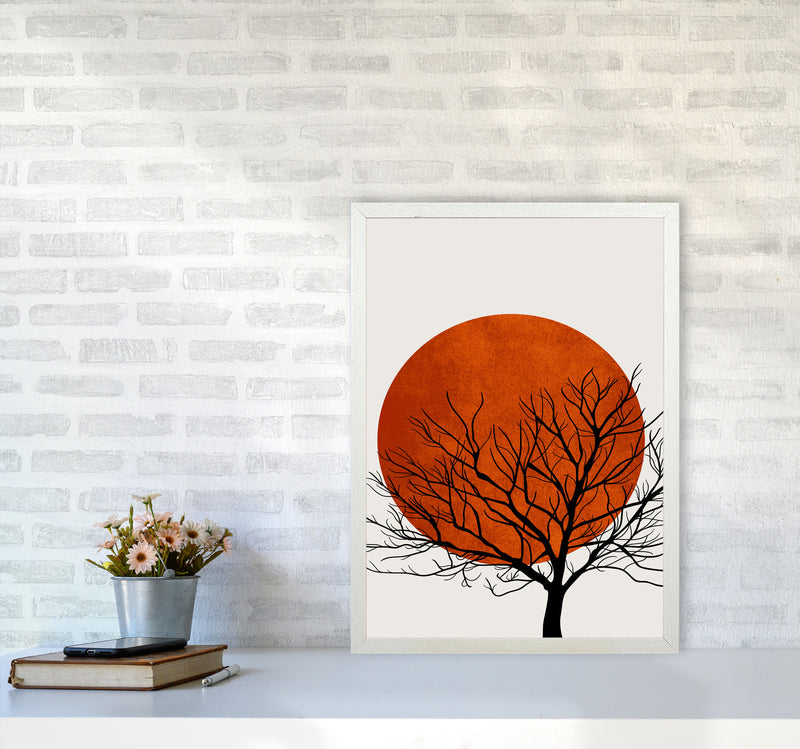 A Blooming Oak  Modern Contemporary Art Print by Kubistika A2 Oak Frame