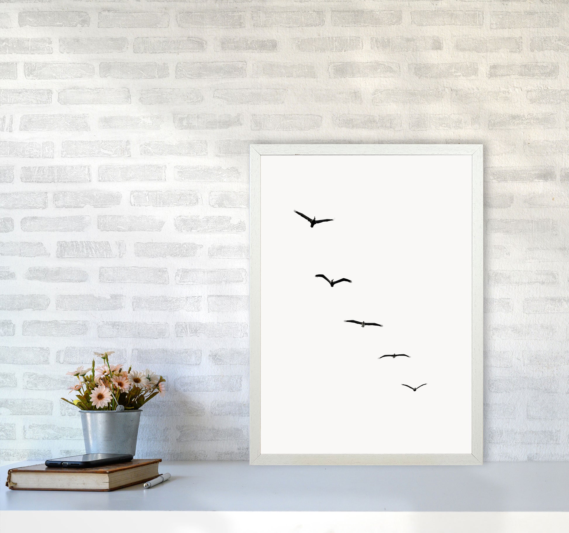 Heavenly Creatures - DARK  Contemporary Art Print by Kubistika A2 Oak Frame