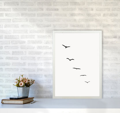 Heavenly Creatures - DARK  Contemporary Art Print by Kubistika A2 Oak Frame