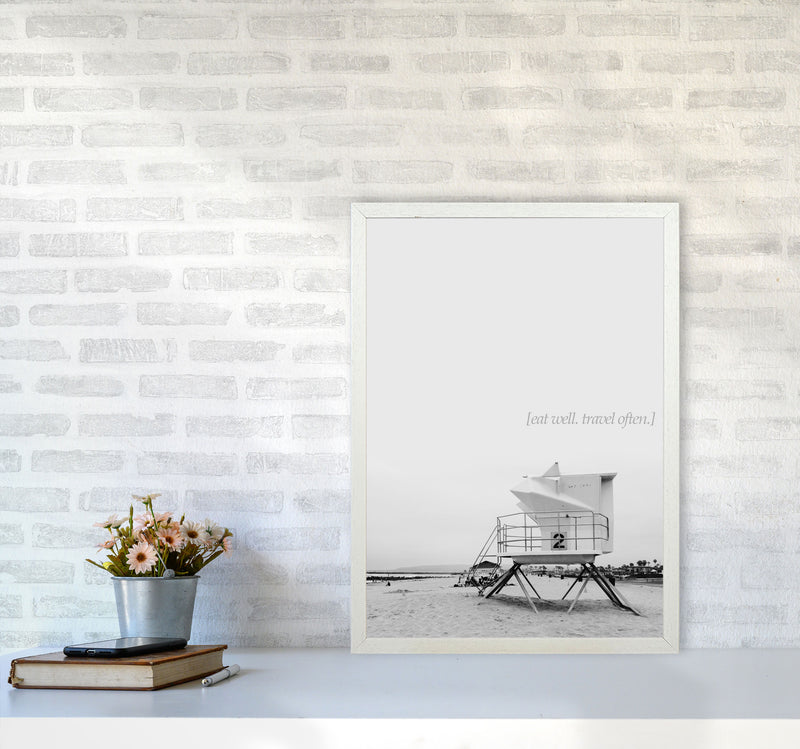 Eat Well Travel Often Photography Art Print by Kubistika A2 Oak Frame