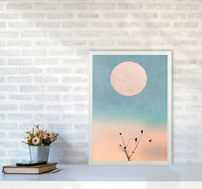 Waking Up Warm Contemporary Art Print by Kubistika A2 Oak Frame