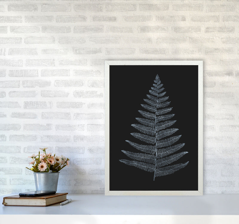 Botanica Minimalistica - BLEU Modern Art Print by Kubistika A2 Oak Frame