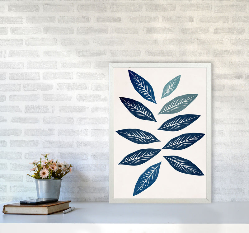 Winter Bouquet Art Print by Kubistika A2 Oak Frame