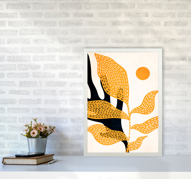 Van Gogh`s Garden Art Print by Kubistika A2 Oak Frame