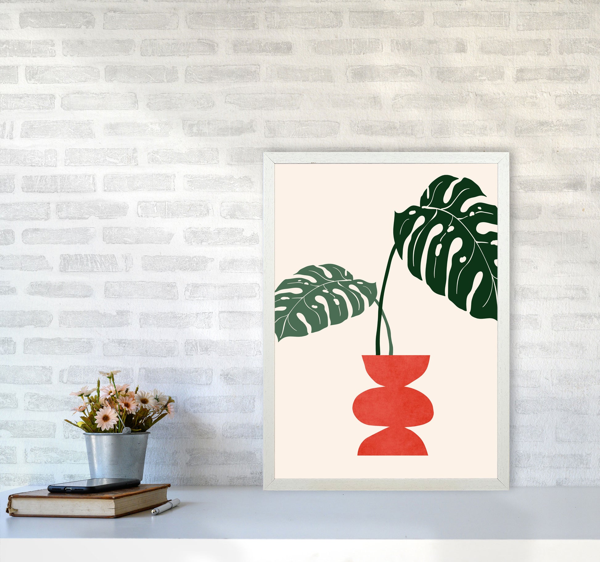 Sweet Days Y Art Print by Kubistika A2 Oak Frame