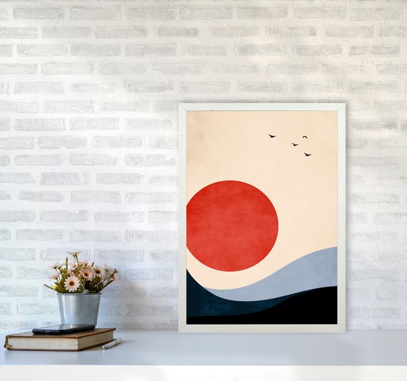 Seaside Memories Art Print by Kubistika A2 Oak Frame