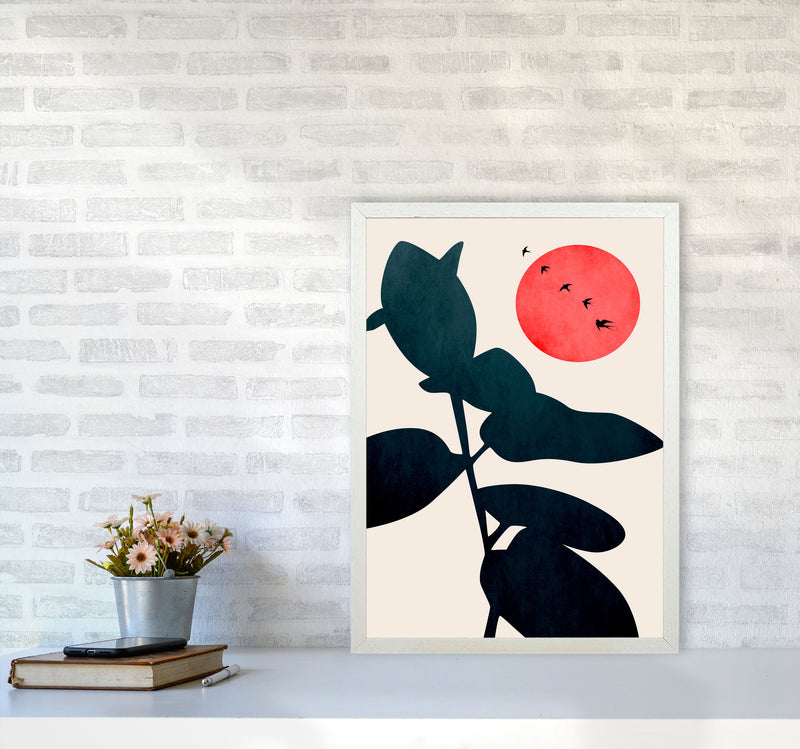 Moonshine Memories Art Print by Kubistika A2 Oak Frame