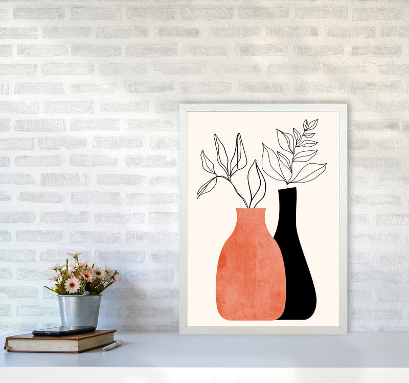 Madame & Monsieur Art Print by Kubistika A2 Oak Frame