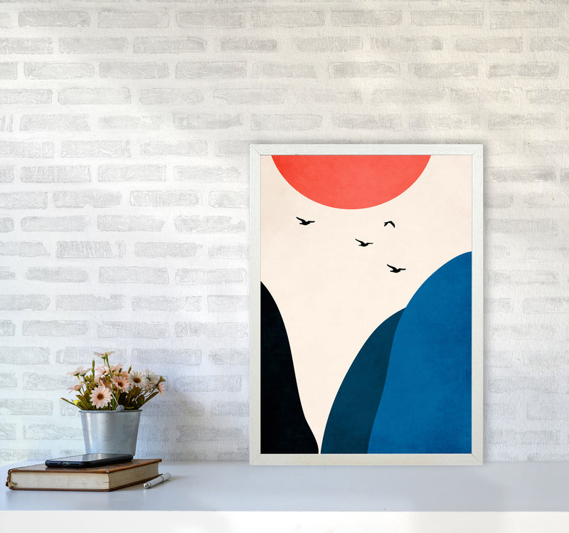 Innocent Days Art Print by Kubistika A2 Oak Frame