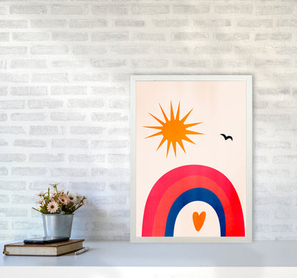 Happy Days! Art Print by Kubistika A2 Oak Frame