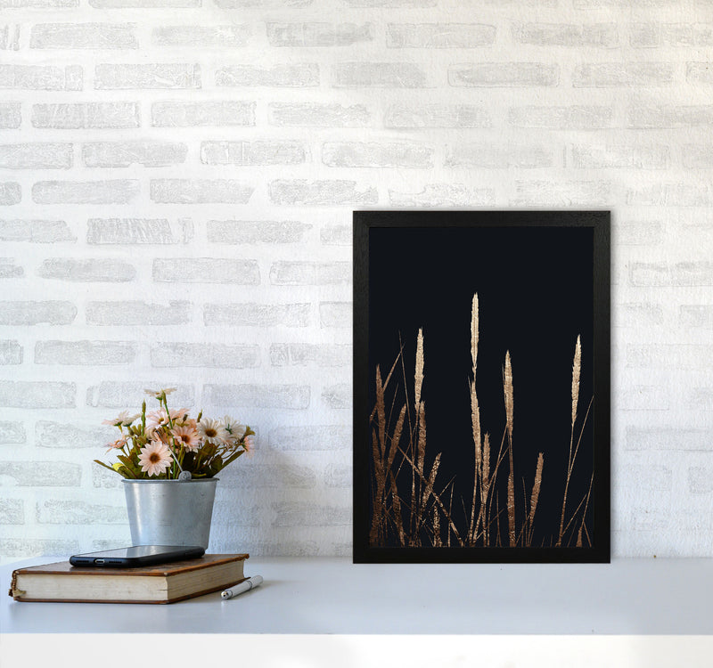 Golden Fields In The Dark Art Print by Kubistika A3 White Frame