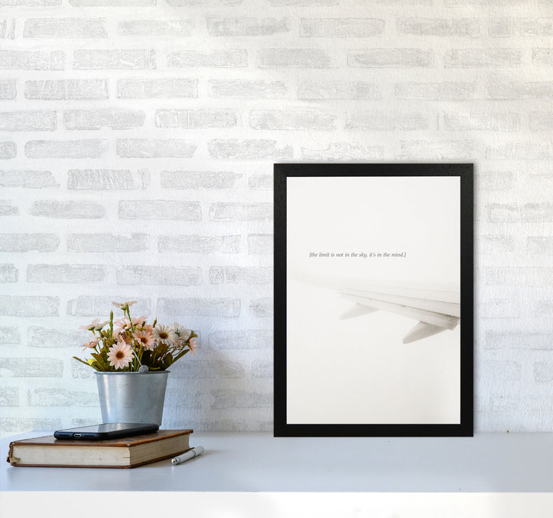 No Limits Quote Contemporary Art Print by Kubistika A3 White Frame