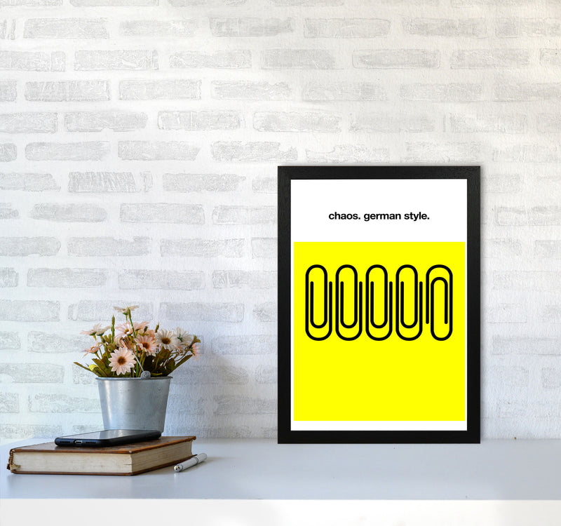 German Chaos Humour Quote Art Print by Kubistika A3 White Frame