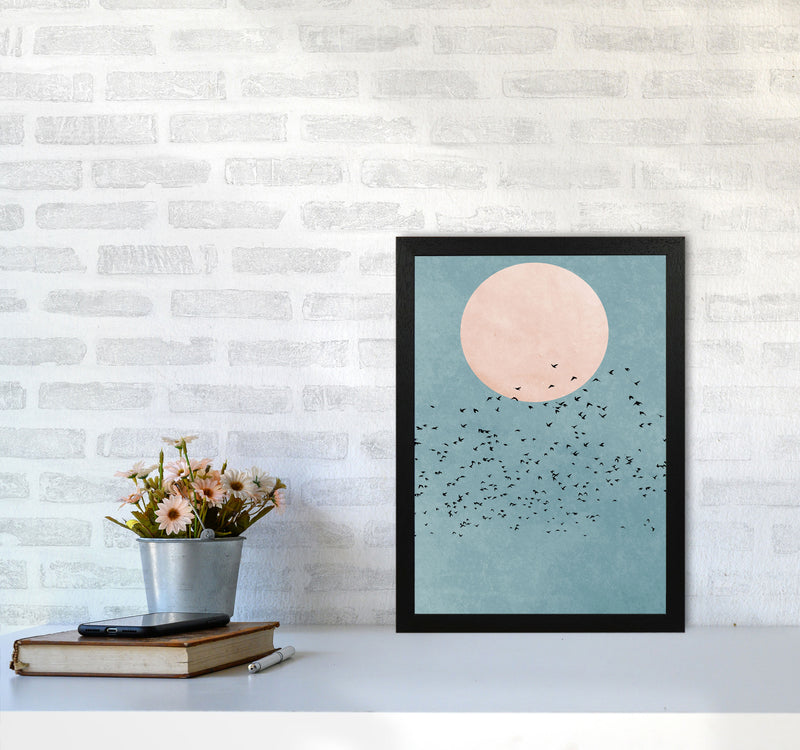 A Fly Away Modern Contemporary Art Print by Kubistika A3 White Frame
