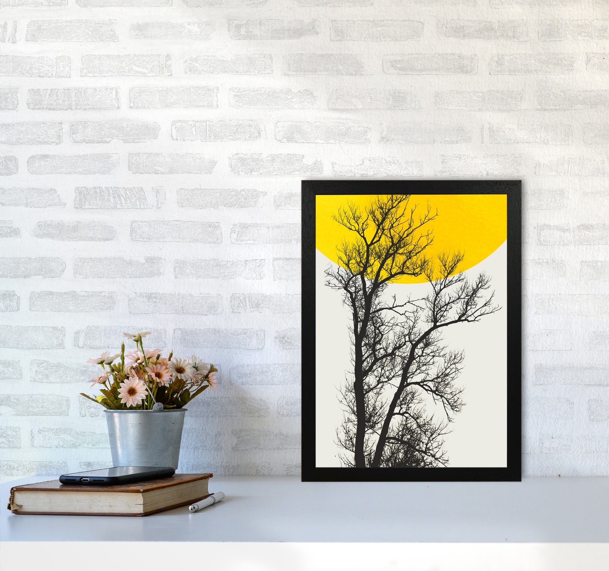 Autumn Memories Contemporary Art Print by Kubistika A3 White Frame