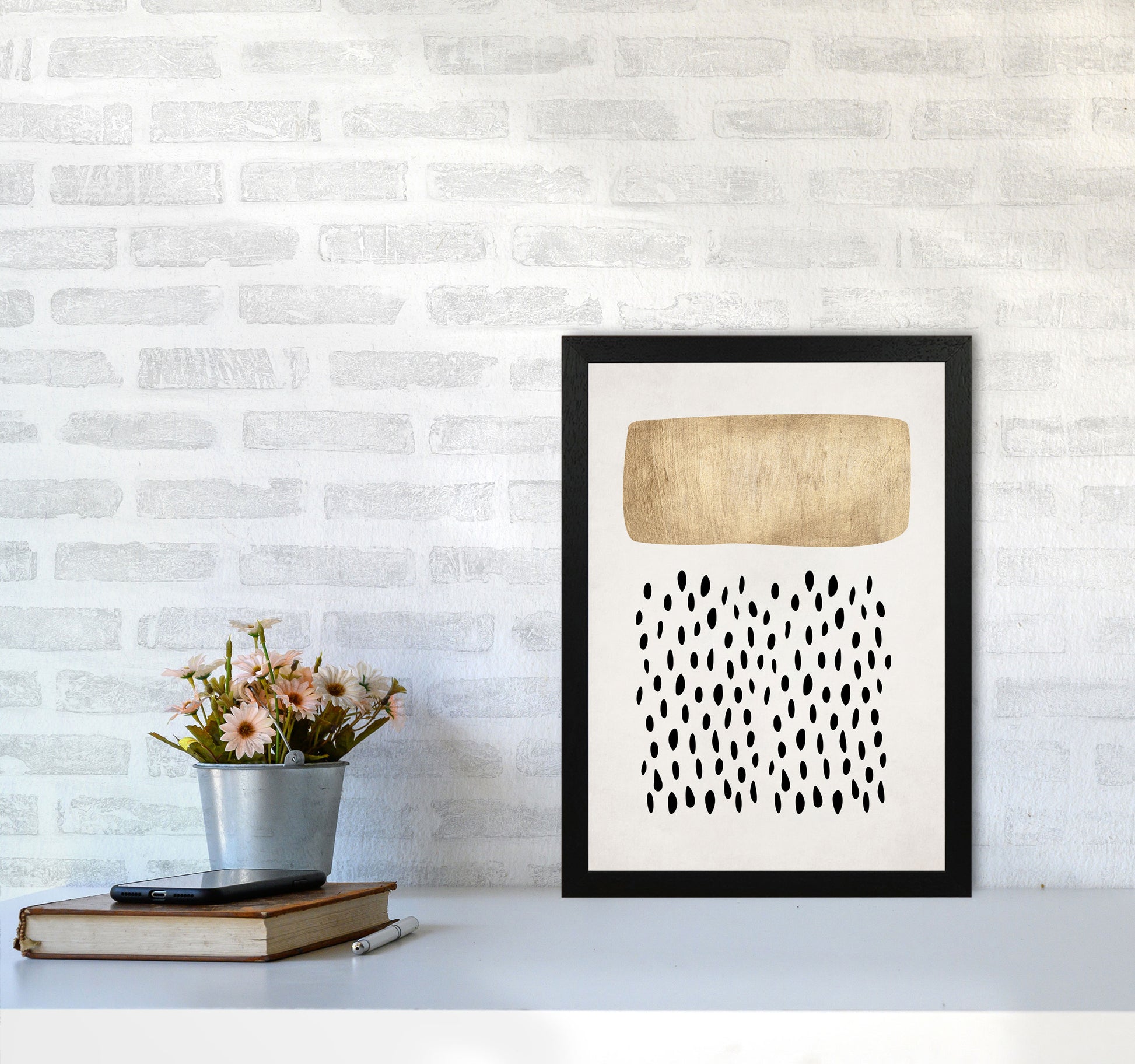 Opus No Contemporary Art Print by Kubistika A3 White Frame