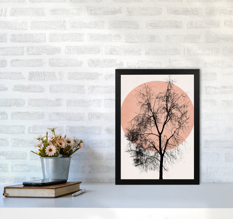 Autumn Sunset Contemporary Art Print by Kubistika A3 White Frame