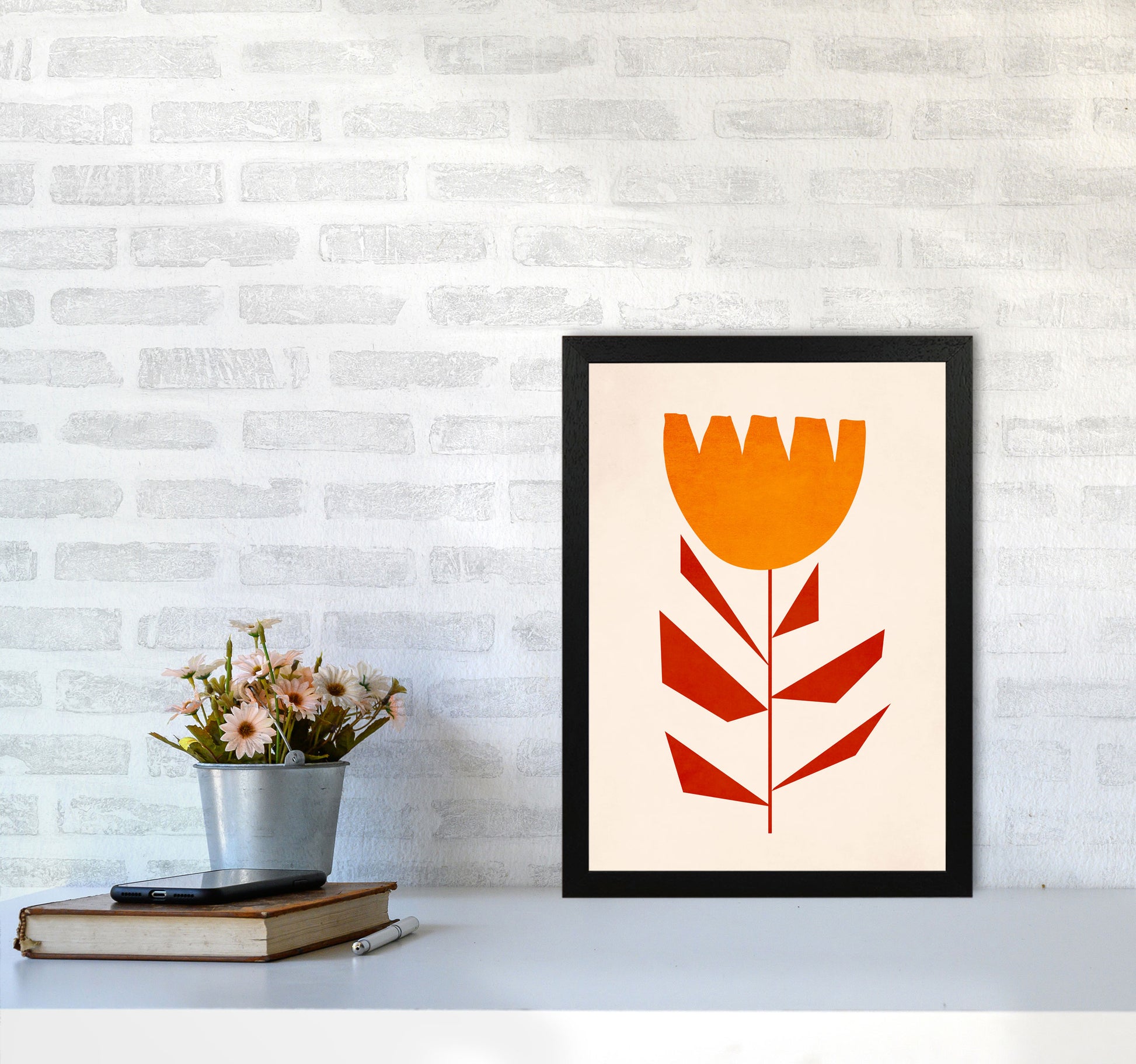 Ruby Tuesday Art Print by Kubistika A3 White Frame