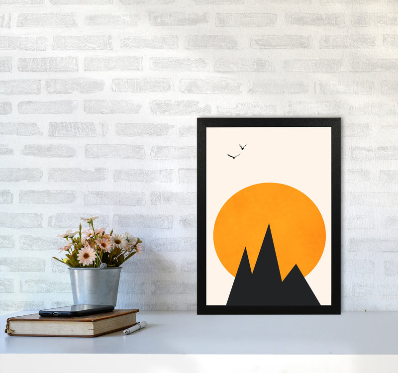 Les Alpes Art Print by Kubistika A3 White Frame