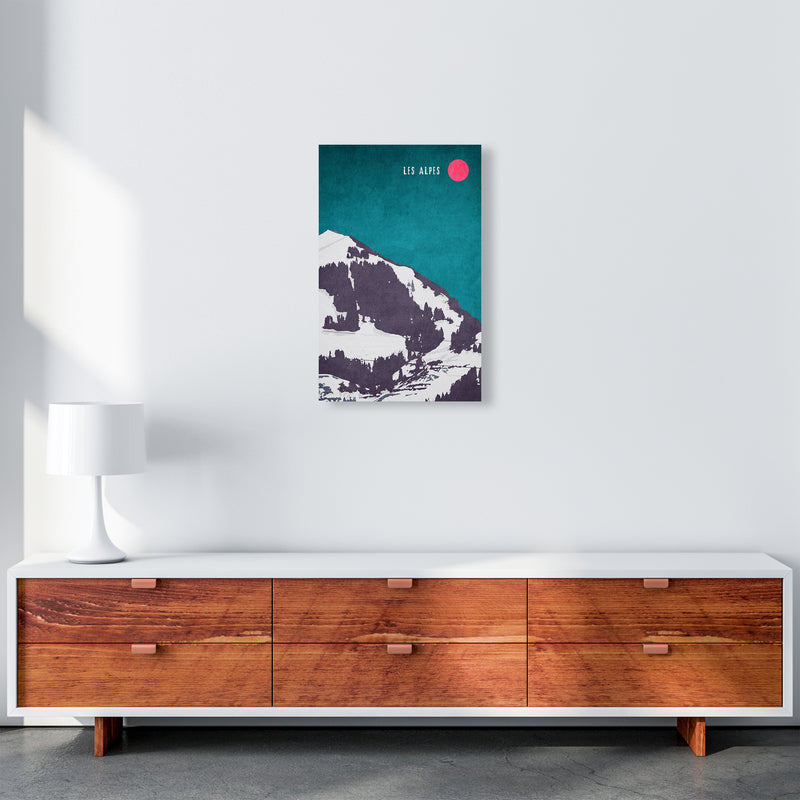 Les Alpes Vintage Art Print by Kubistika A3 Canvas