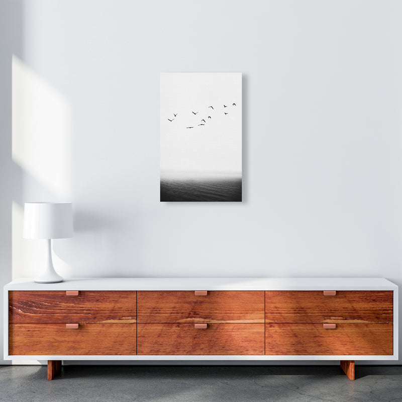 The Seaside Landscape Contemporary Art Print by Kubistika A3 Canvas