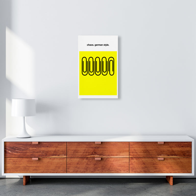 German Chaos Humour Quote Art Print by Kubistika A3 Canvas