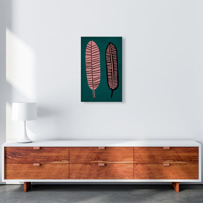 Two Leafs Contemporary Art Print by Kubistika A3 Canvas