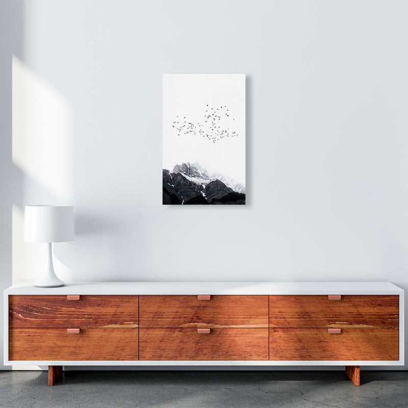 The Mountains Contemporary Landscape Art Print by Kubistika A3 Canvas