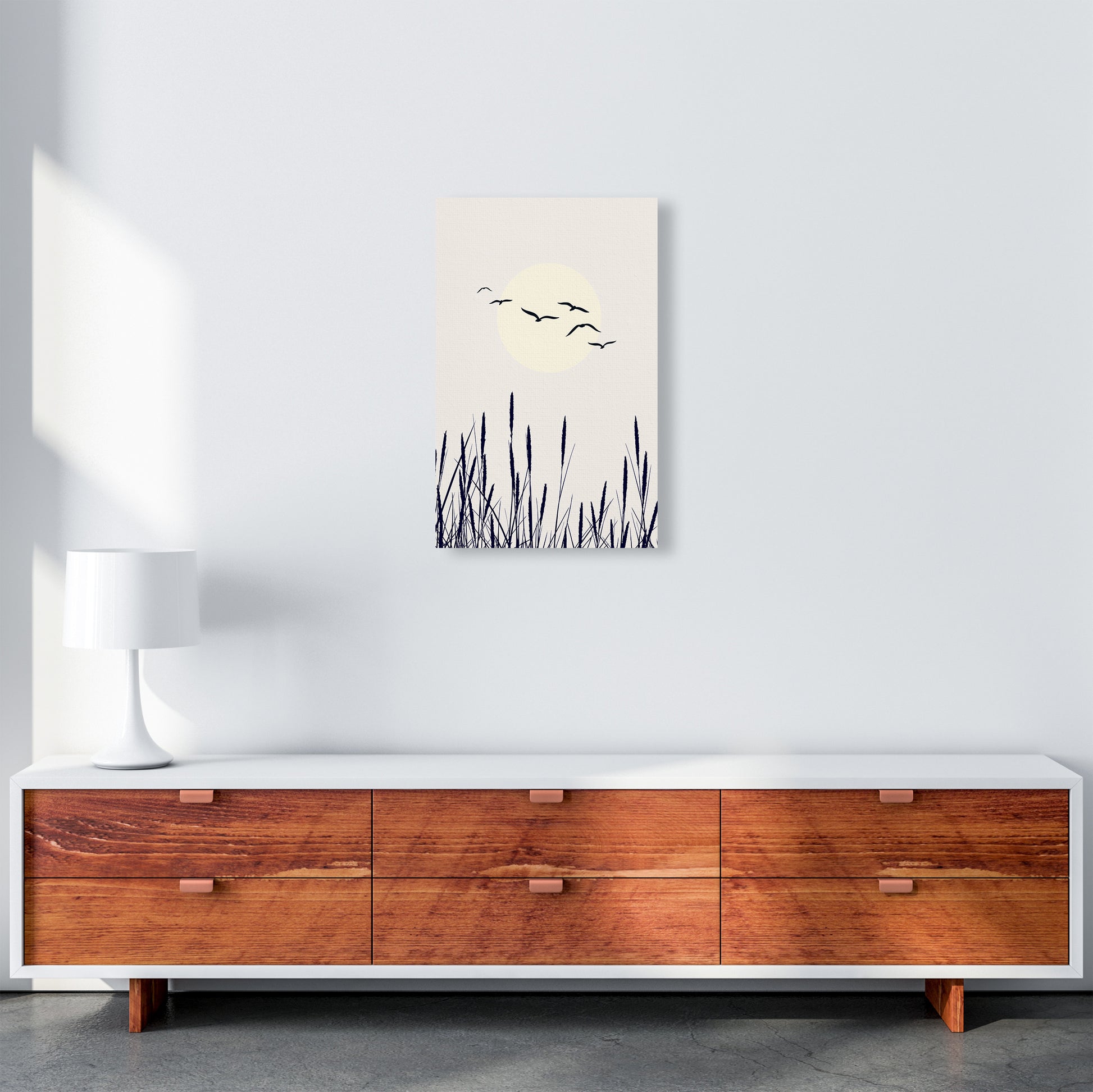 Shadows Of The Sun Contemporary Art Print by Kubistika A3 Canvas