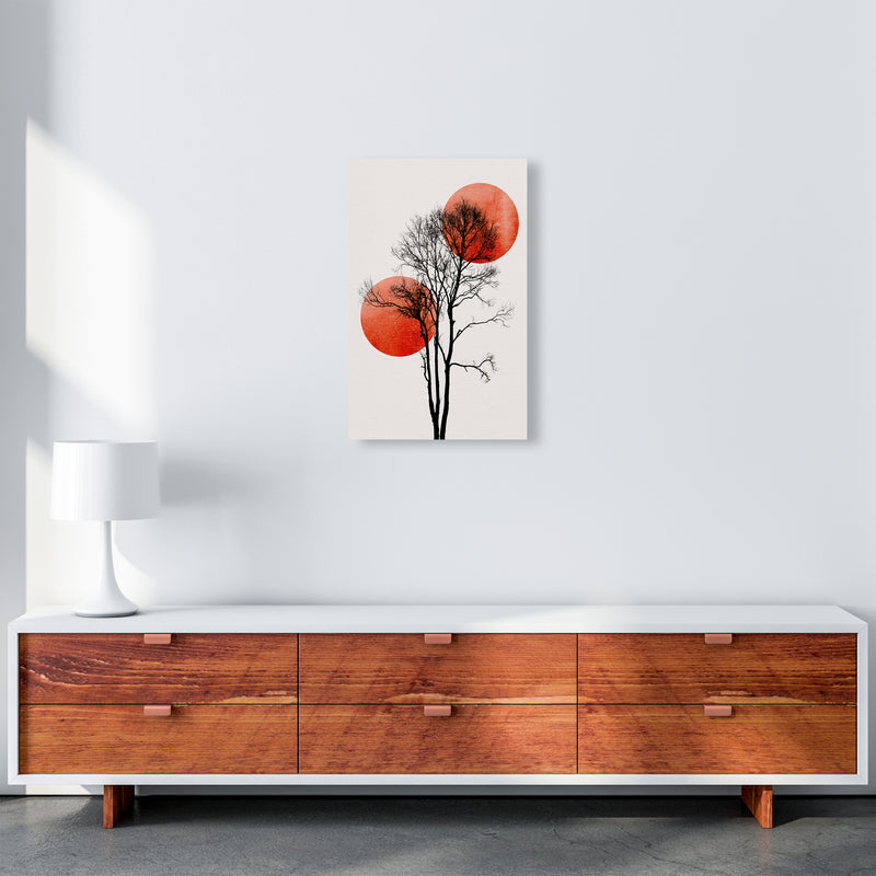Sun and Moon hiding-ROUGE Contemporary Art Print by Kubistika A3 Canvas