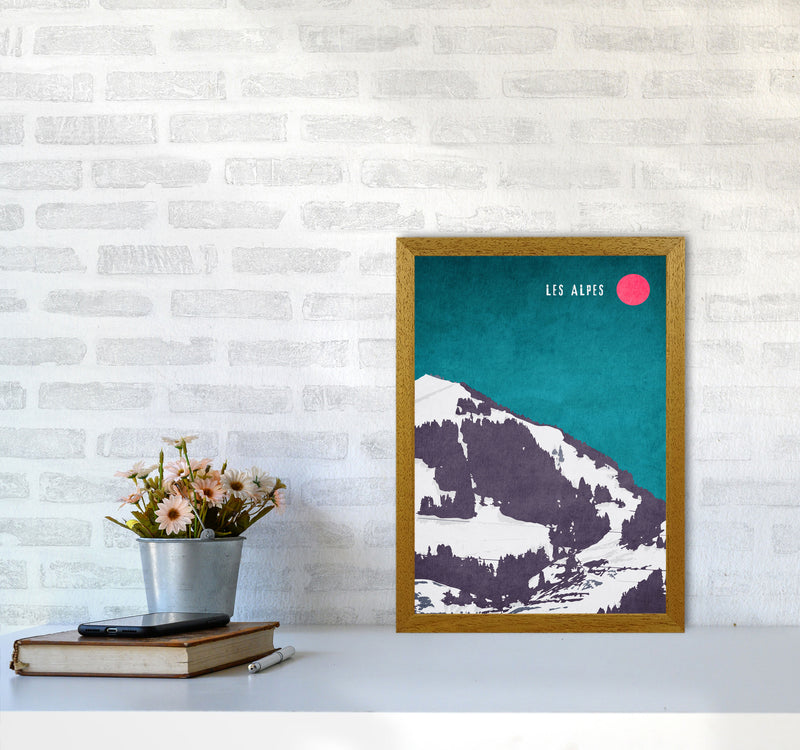 Les Alpes Vintage Art Print by Kubistika A3 Print Only