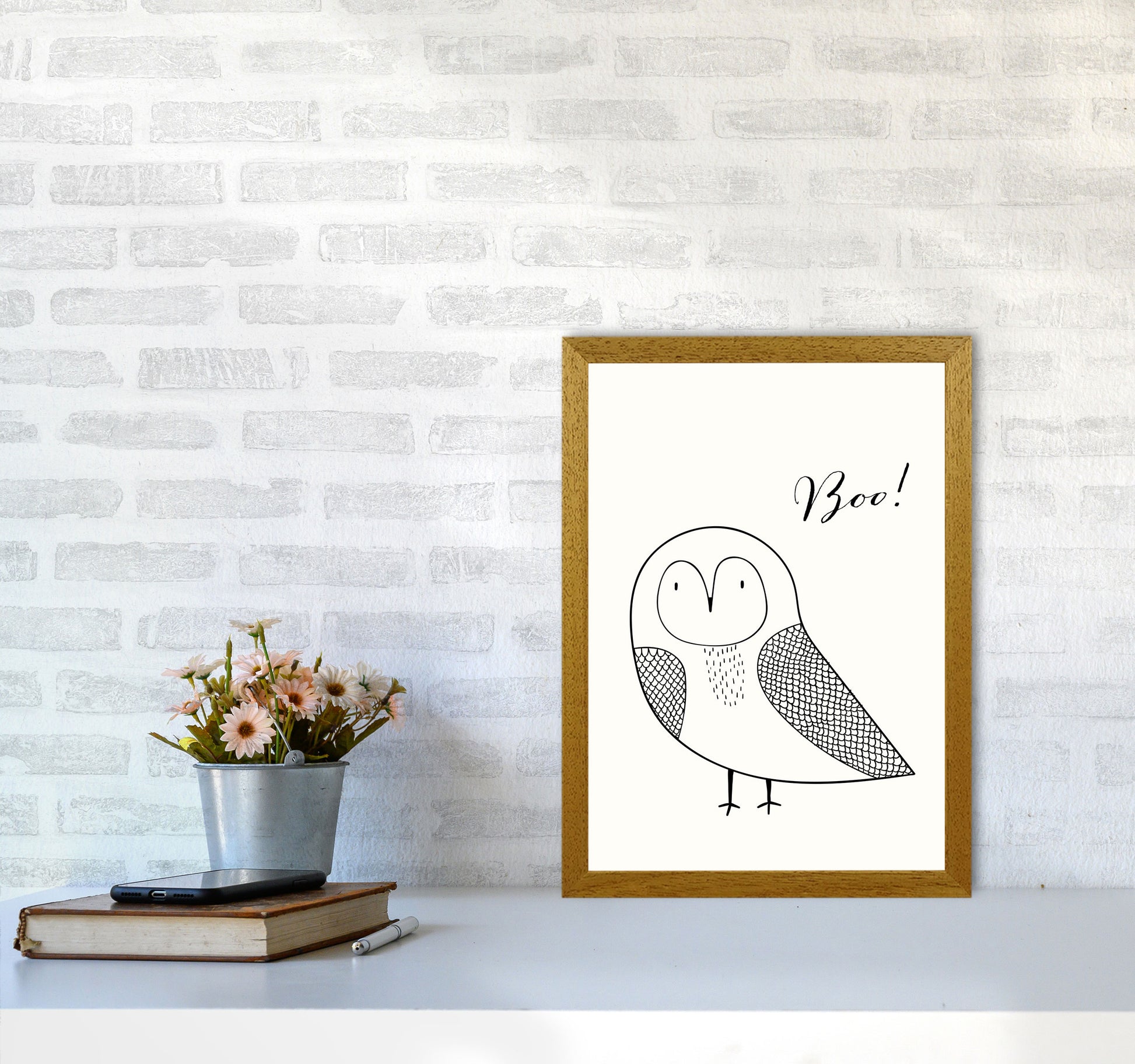 Boo Nursery Animal Art Print by Kubistika A3 Print Only
