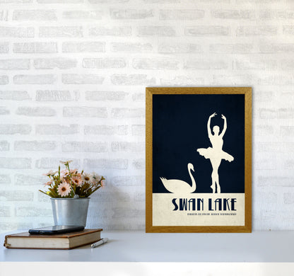 Swan Lake Ballet Poster Contemporary Art Print by Kubistika A3 Print Only