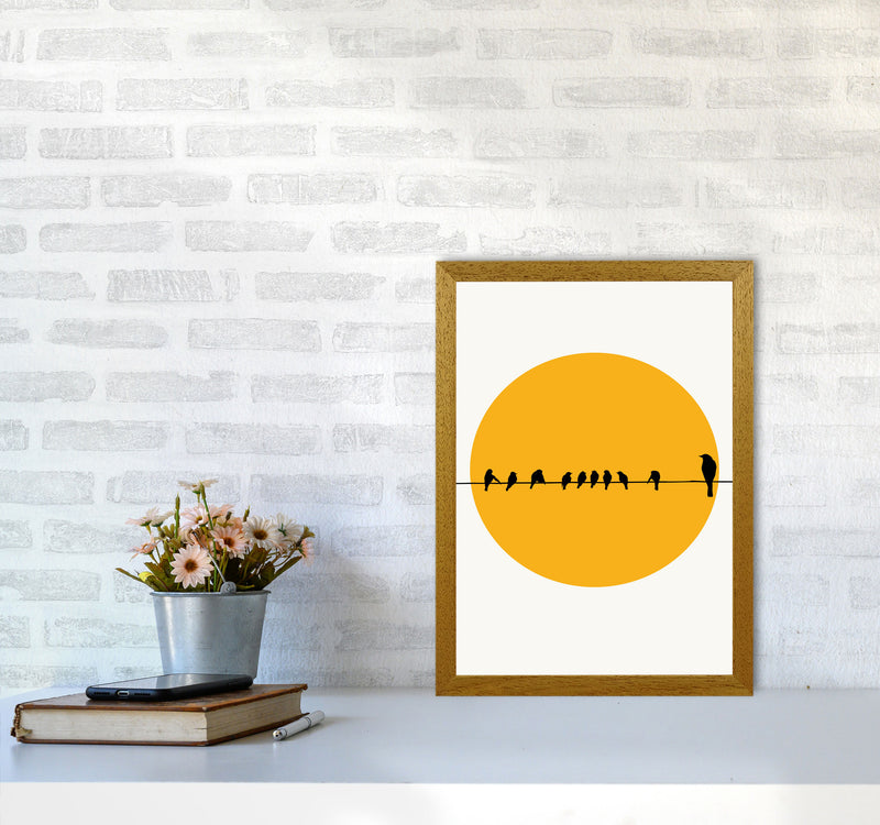 Birds Family Contemporary Art Print by Kubistika A3 Print Only