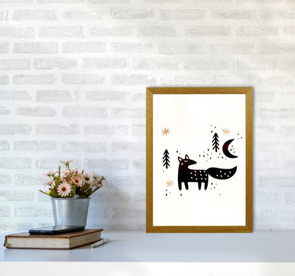 Little Winter Fox Nursery Childrens Art Print by Kubistika A3 Print Only