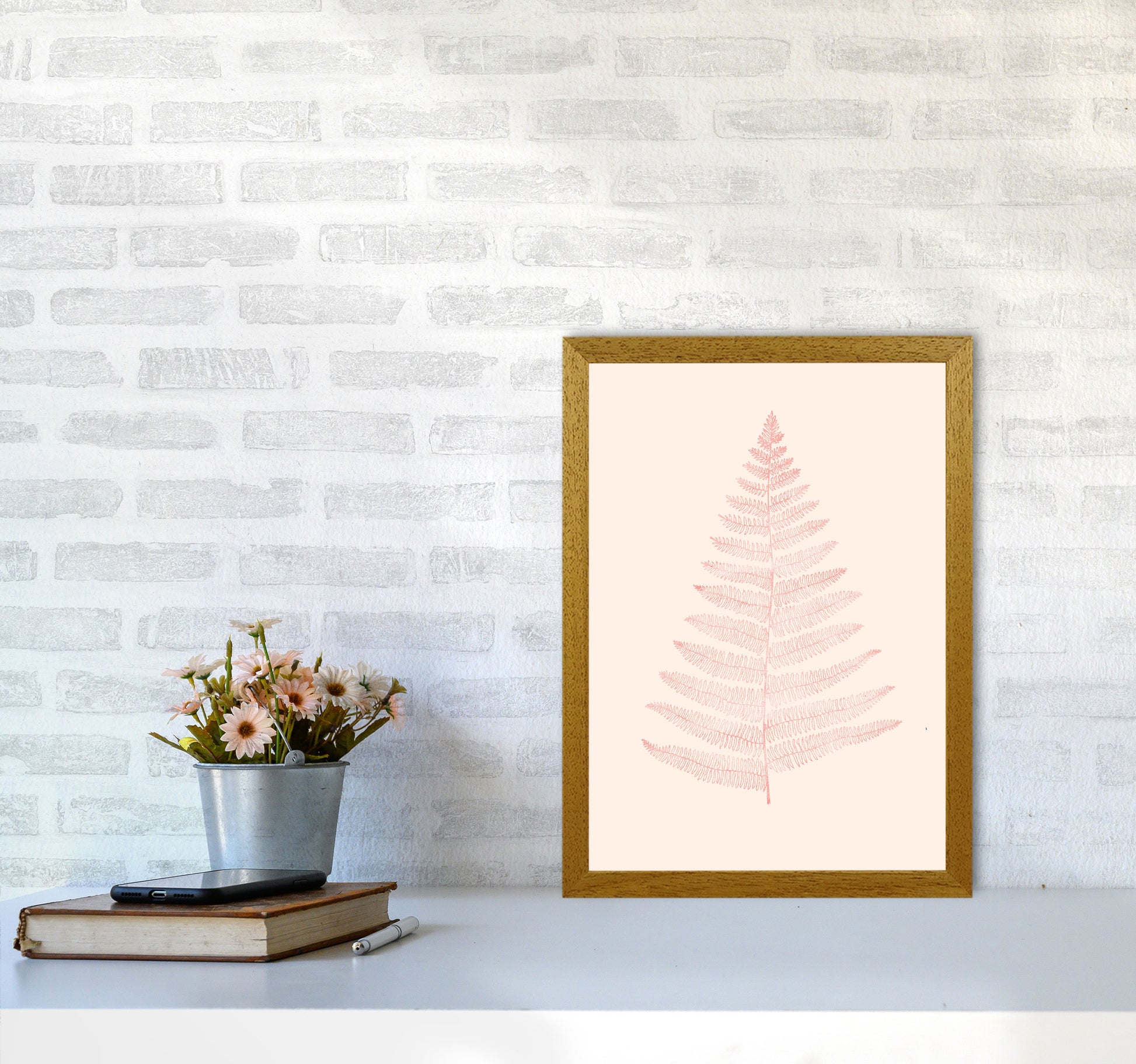 Botanica Minimalistica - ROUGE Modern Art Print by Kubistika A3 Print Only
