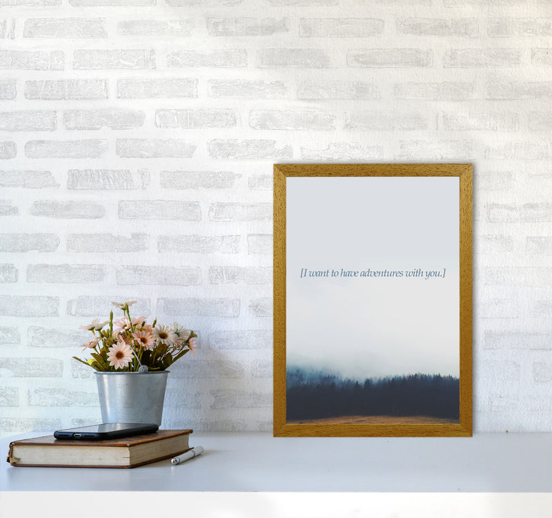 Adventures With You Quote Art Print by Kubistika A3 Print Only